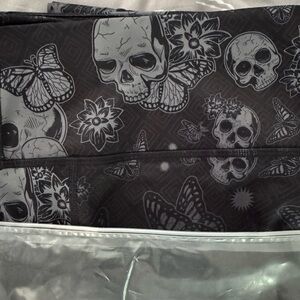 Constantly Varied Gear Skull and Butterfly Leggings - Black and Gray